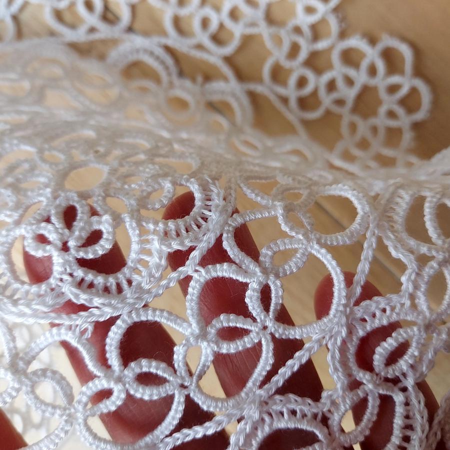 希少 タティングレース 手編み ドイリー 約23cm ベージュ 円形 ティー