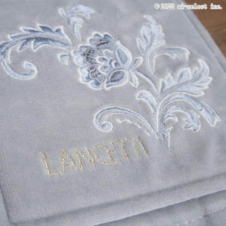 ペーパーホルダーカバー 単品 ピッツォ LANCETTI ランチェッティ　イタリア ブランド 更紗模様 刺繍 グレー ／ ベージュ　おしゃれ　綺麗　トイレ　可愛い　収納 |  | 01