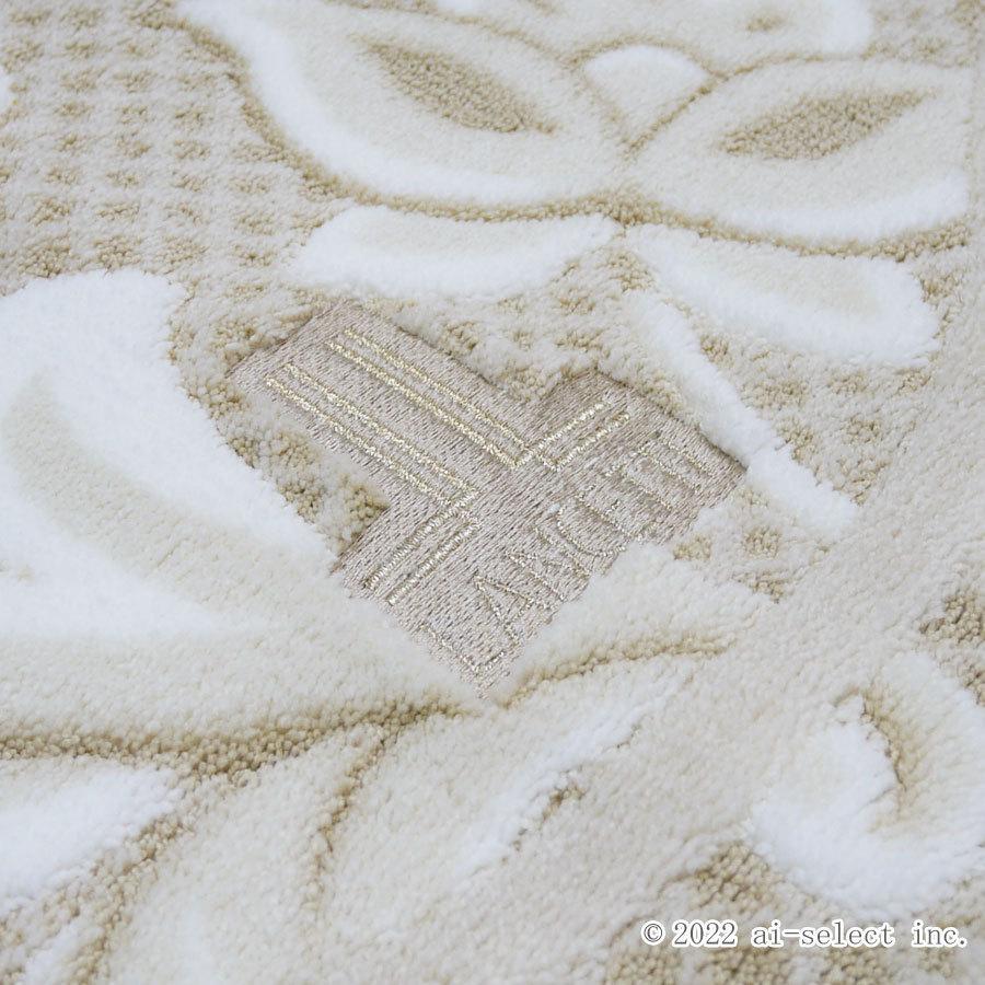 トイレマット優美な曲線 高級感 単品 送料無料 約65ｘ65ｃｍ ピッツォ LANCETTI ランチェッティ ブランド 更紗模様 刺繍 風水 おしゃれ グレー ／ ベージュ 日本 |  | 05