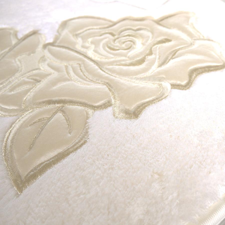 フタカバー　吸着シートタイプなので多機種に対応 貼るだけ簡単 洗える 日本製 国産 プレシャスローズ バラ 薔薇 サテン生地に施された刺繍が綺麗 フタットシー |  | 04