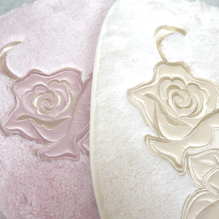 フタカバー　吸着シートタイプなので多機種に対応 貼るだけ簡単 洗える 日本製 国産 プレシャスローズ バラ 薔薇 サテン生地に施された刺繍が綺麗 フタットシー |  | 05