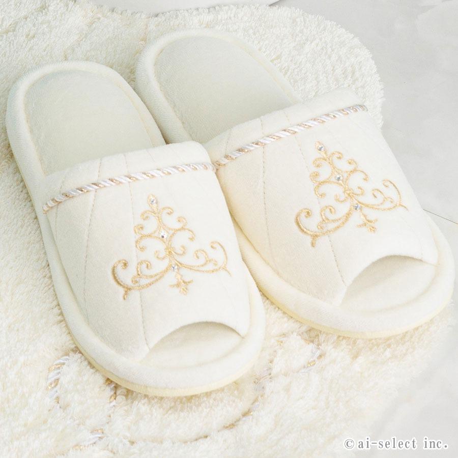 アイボリースリッパのみ同種トイレマットご注文お客様限定販売 ロマンスシェル フリーサイズ 洗えるスリッパ おしゃれ 高級 可愛い 北欧 エレガント 貝の形 海 |  | 01