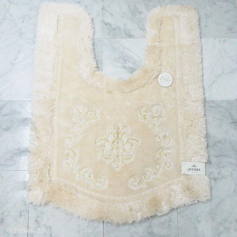 ai 即納　約95×70cm トイレマット 単品 ロイヤルパレス 胴長　耳長　おしゃれ 高級 可愛い 北欧 エレガントゴージャス ベージュ ネイビー　ブルーエレガント か |  | 05