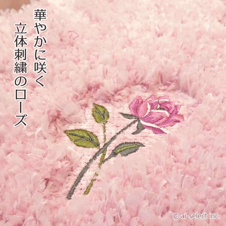 普通便座＆洗浄暖房便座兼用フタカバー 即納 殆どの機種に対応可能 風水で人気 スイートローズ 洗えるトイレマット 北欧 おしゃれ ピンク おしゃれ 可愛い 薔薇 |  | 03