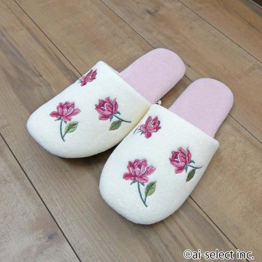 当店で同種トイレマットご購入の方限定販売　洗濯機で洗える　スリッパ ai 即納  スイートローズ ピンク 柔らか パステルカラー  おしゃれ 可愛い 軽い ナチュラ |  | 01
