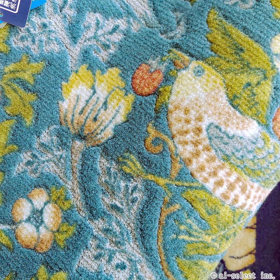 トイレマット　薄いですが上質 60×65cm ウイリアムモリス 日本製 大人クラシカル 上品なデザイン 鳥 いちご泥棒 イチゴ 苺 おしゃれ 可愛い　洗濯出来る　綺麗 |  | 04