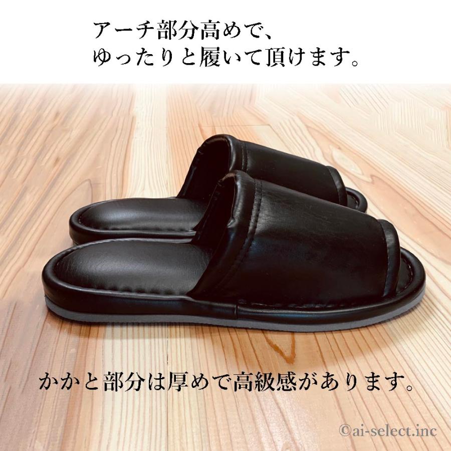 ビニール スリッパ 6足以上価格 まとめ買い 拭ける 黒 おもてなし ai