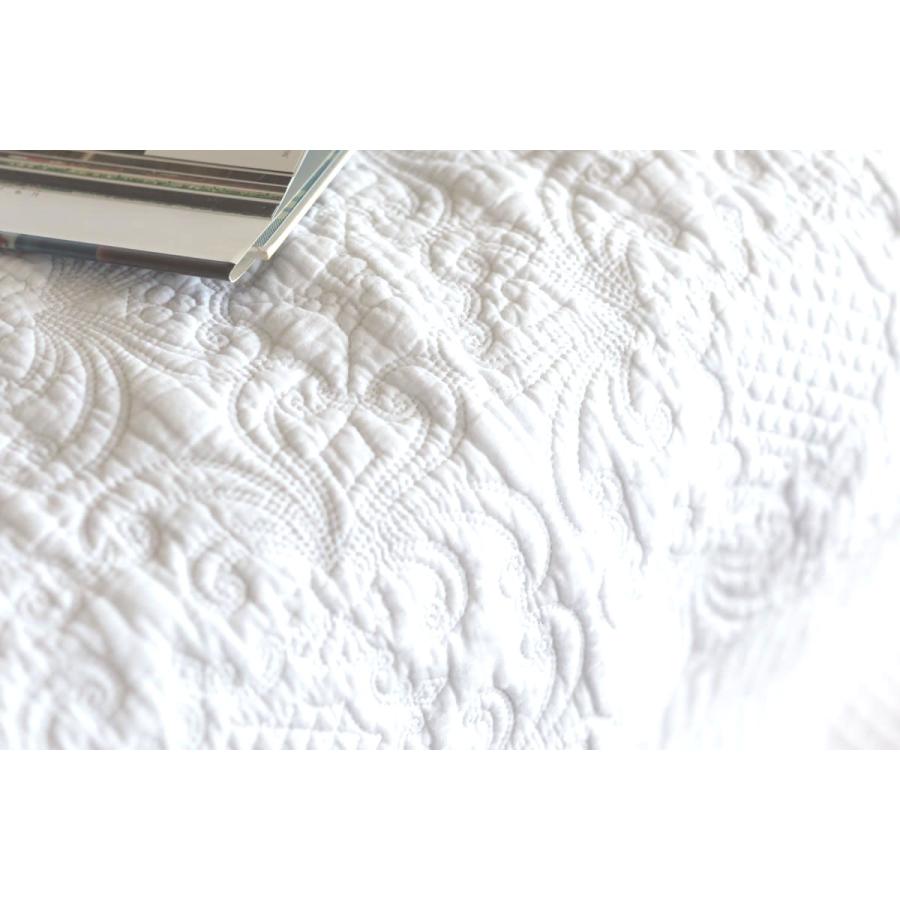 あすつく　マルチカバー キルト　ソファカバー 200x200ｃｍ 真っ白 店長お勧め 大きいカバー 価格以上に上質　汚れても安心 リバーシブル ホワイトキルト |  | 06