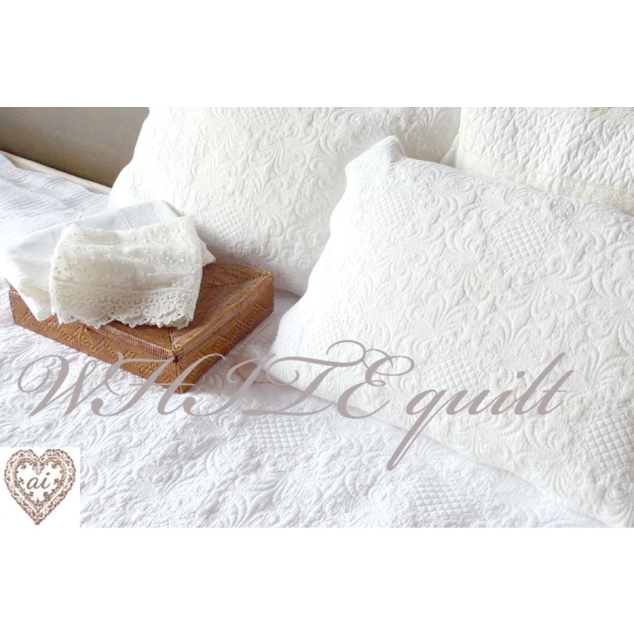 ai 真っ白 店長お勧めピロケース 価格以上に上質 ホワイトキルト おしゃれ モダン シンプル アラベスク キルティング ベッド ダマスク コットン 綿 おしゃれ |  | 03