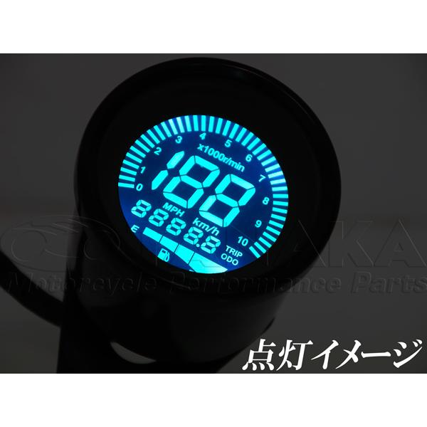 汎用（12V） 60mm デジタルスピードメーター【レターパック代引不可