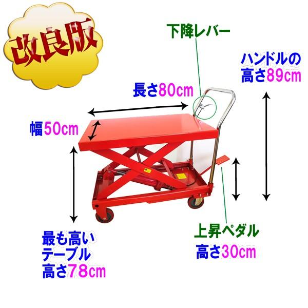 耐荷重500kg  油圧リフター　昇降台車　リフトテーブルリフト　昇降式台車テーブルリフター　足踏式【表示は法人様送料】｜aishinshop｜04