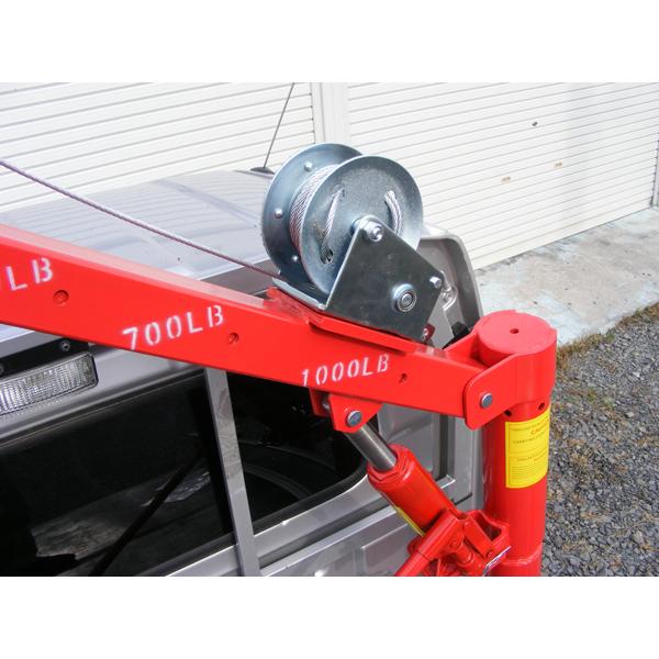 軽トラックに最適 手動式油圧クレーン・ハンドウインチ・ハンド