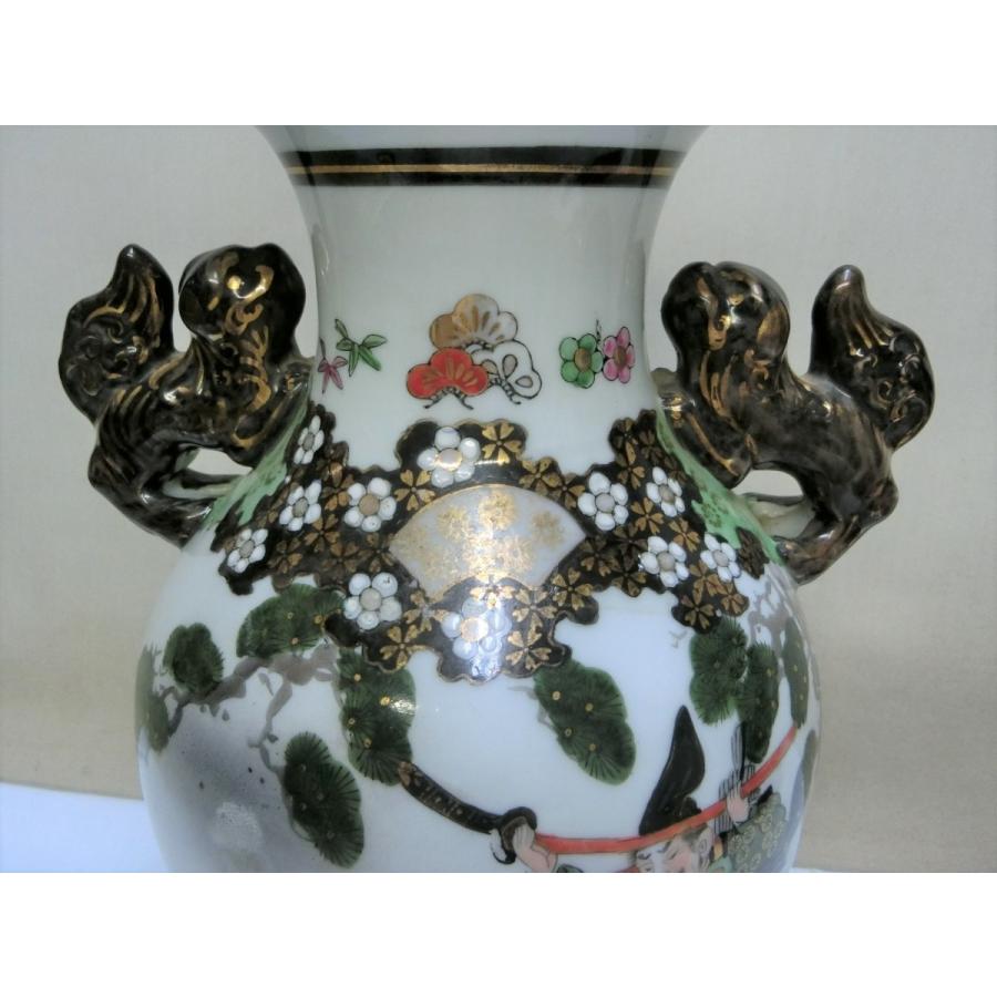 コレクション！【色絵九谷花瓶　武者絵色絵　鑑賞陶磁器　飾り栄え】徳利　骨董 色絵九谷花瓶 武者絵色絵 鑑賞陶磁器 飾り栄え 徳利 瀬戸 レトロ