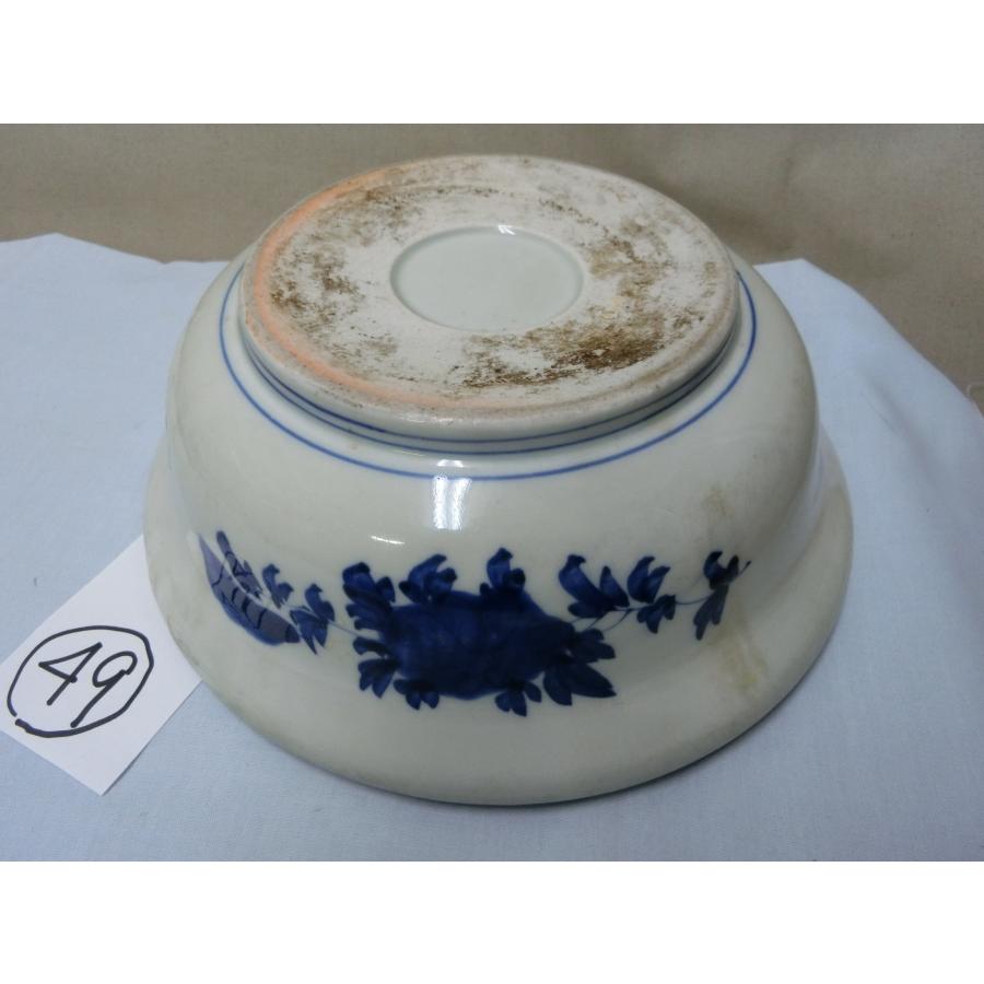 古伊万里 大振り蕎麦猪口 猪口 染錦花文様 古伊万里 時代物 骨董 古伊万里