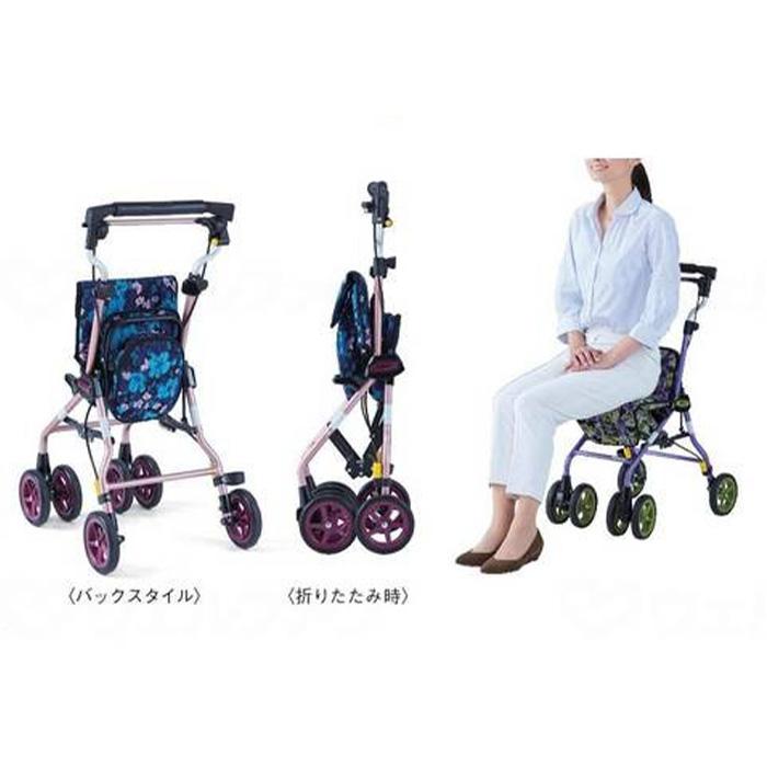 座れるコンパクトシルバーカー ライトステップタイニーW　ヌーボー レガロ ウィズワン ライトステップ・タイニーW ヌーボー レガロ シルバーカー