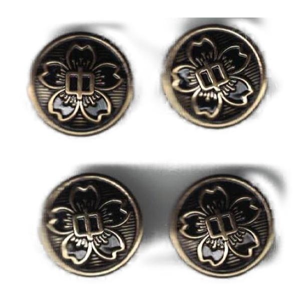 学生服桜ボタン・小ボタン4個セット　中学生用袖ボタン |  | 01