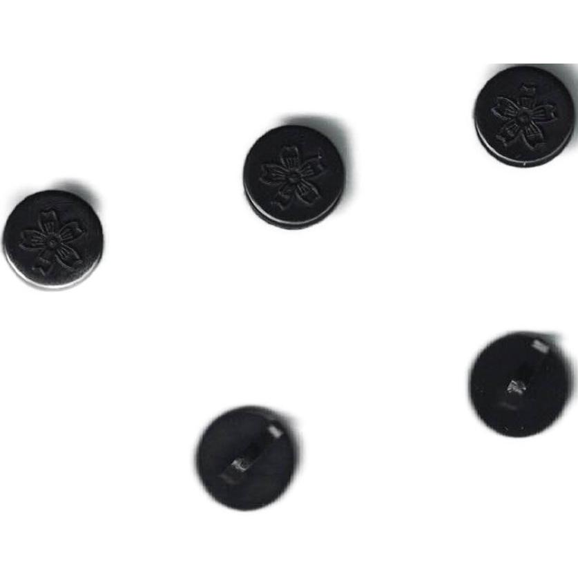 学生服用裏ボタン10個セット・黒プラスチックチェンジボタン(桜・サクラ) |  | 01