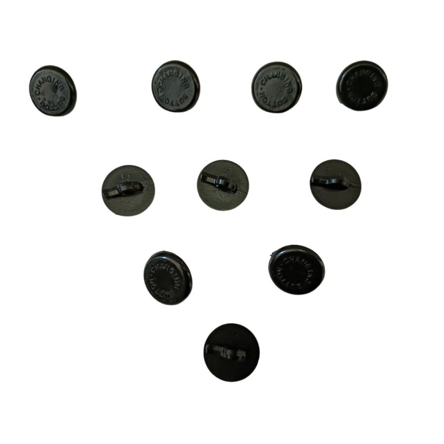 学生服用裏ボタン10個セット・黒プラスチックチェンジボタン(CHANGING BUTTONの文字入り) | 