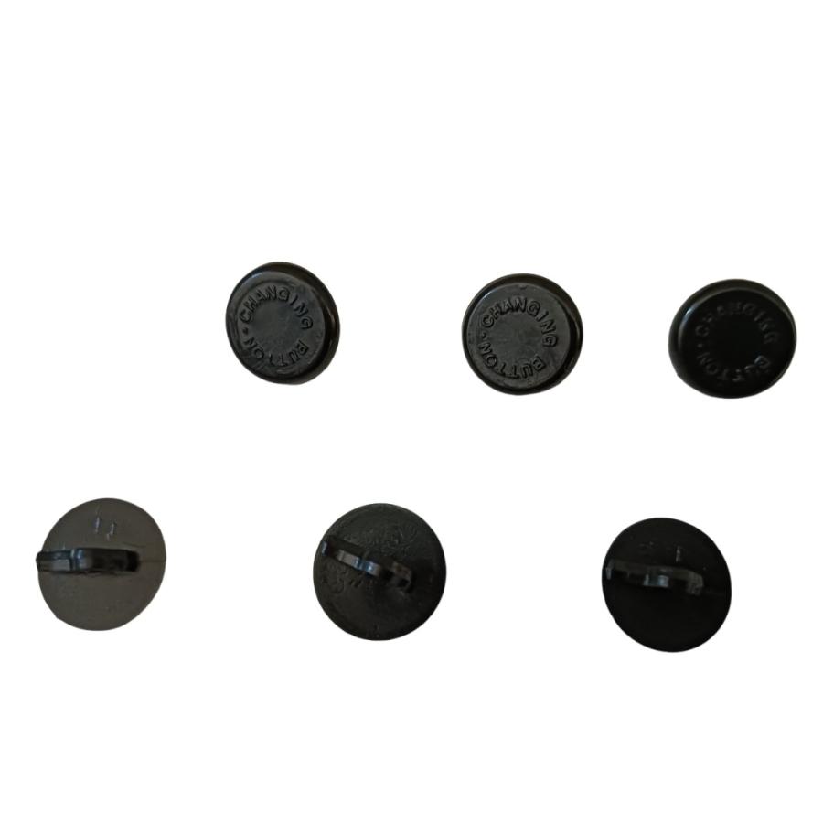 学生服用裏ボタン6個セット・黒プラスチックチェンジボタン(CHANGING BUTTONの文字入り) | 