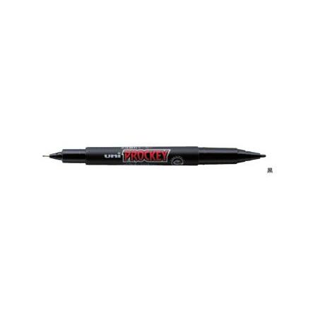 三菱鉛筆 水性サインペン プロッキー 極細＋細字丸芯 黒 PM120T.24