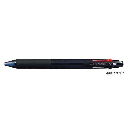 ボールペン 透明/黒 ジェットストリーム 三菱鉛筆 油性ボールペン 4色ボールペン 透明