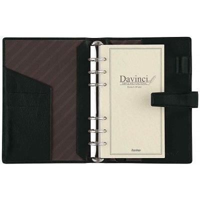 【名入れ代込】ダ・ヴィンチ 聖書サイズ システム手帳 スーパーロイスレザー ブラック DB3005B 名入れ 【レイメイシステム手帳】_2