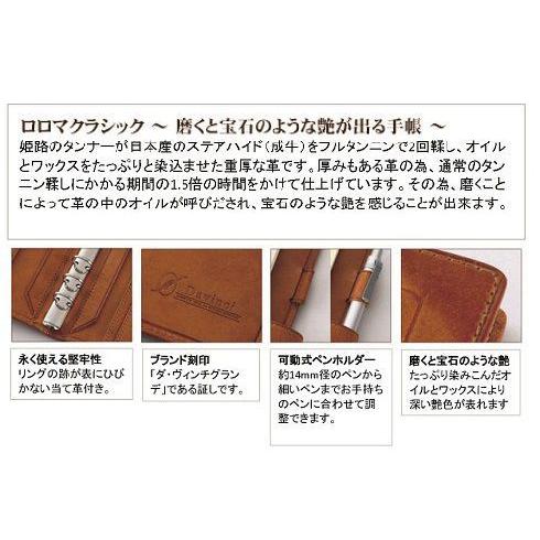 【名入れ代込】ダ・ヴィンチ グランデ 聖書サイズ システム手帳 ロロマクラシック ブラウン DB3011C  名入れ 【レイメイシステム手帳】 | ダ・ヴィンチ | 02
