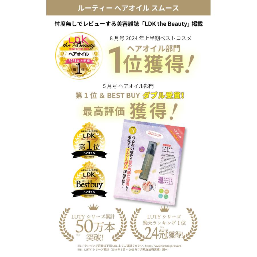 【新品・未開封】LUTY ルーティー　ヘアオイル　モイスト　２本セット LUTY / ルーティー ヘアオイル モイストの公式商品情報｜美容