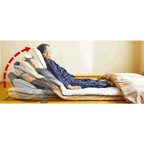 ラクライナーα AX-065 エアーリクライニングマット 使っているベッドや