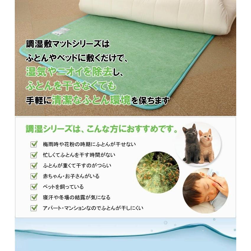 半額！POLA♡ダニ除け除湿敷きマット（押入れ・収納用）2枚セット ダニ除け調湿敷マット シングル グリーン 敷くだけ簡単 湿気もニオイも