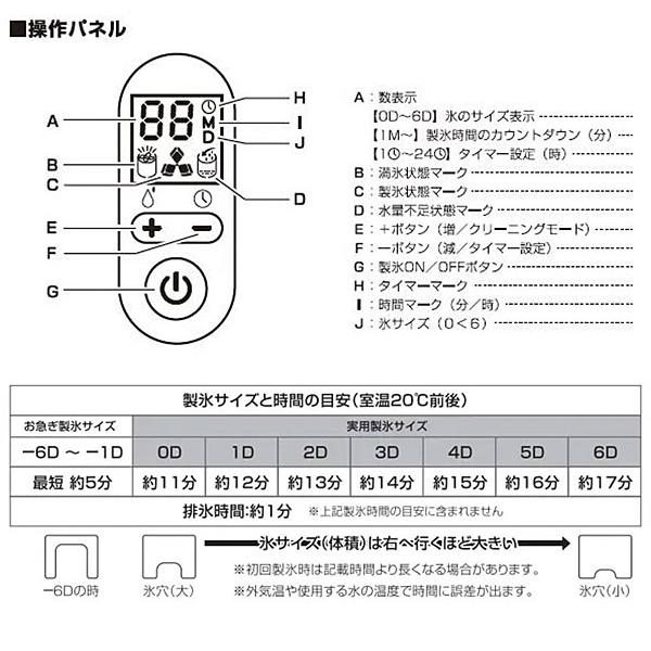 LIVZA 高速製氷機 キューブアイス ICE-CUBE01-BK 透明で四角い氷が