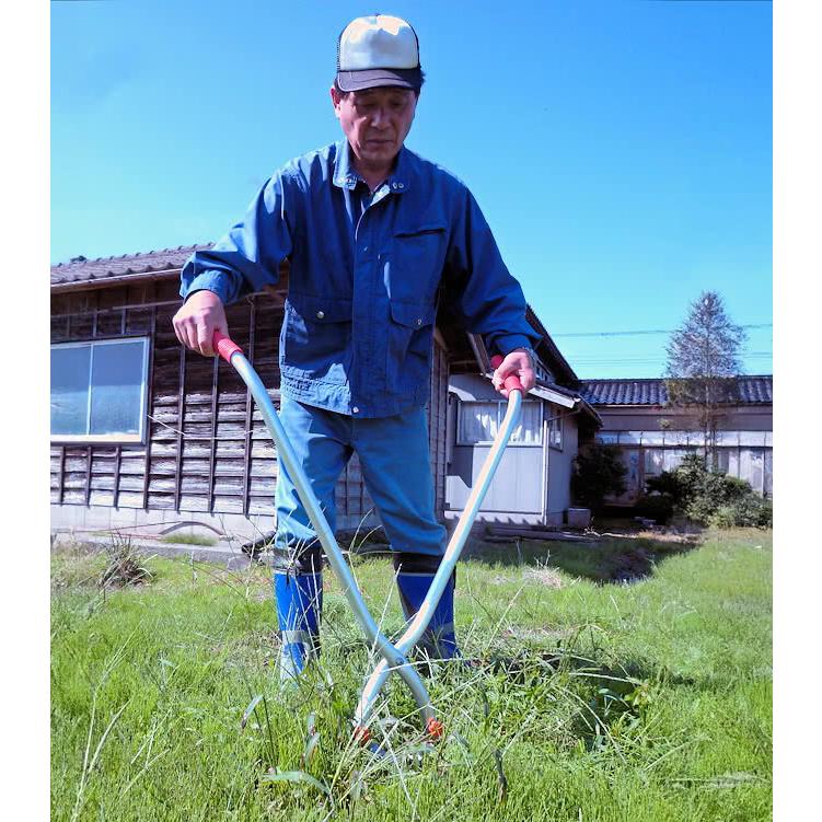 即納 ステンレス刃 立ち作業用草刈りハサミ 腰 肘に負担をかけず立った