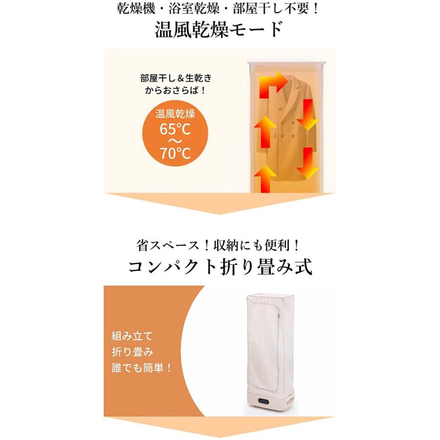 スチームワードローブ Relicia 小型衣類乾燥機 高温スチーム Tシャツ