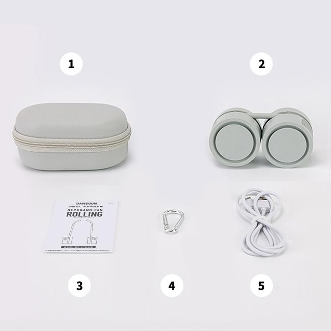即納　羽なし首掛け扇風機 ネックバンドファン ローリング NeckBandFan Rolling ネックバンドファンolling 羽なし くびかけ扇風機 DANSOON ポータブル扇風機 |  | 09