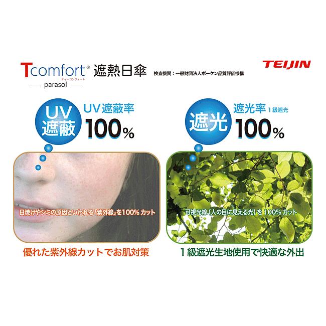 帝人アクシア Tcomfort 晴雨兼用遮熱パラソル（テイジン 2026年モデル