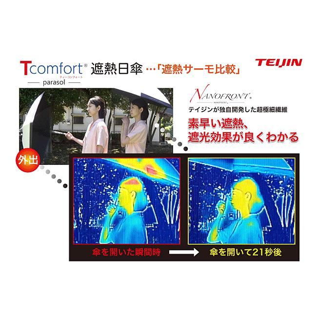帝人アクシア Tcomfort 晴雨兼用遮熱パラソル（テイジン 2026年モデル