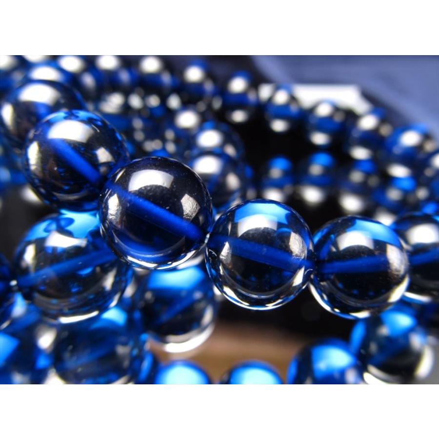 【特価★美品】サファイアブルーアンバー 天然石　ブレスレット サファイアブルーアンバー【天然琥珀】ブレスレット : 天然石ひかり