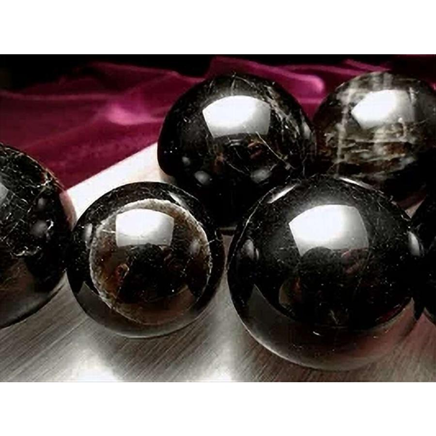 モリオン丸玉　黒水晶　チベット産　魔除け　天然石　鉱物　62mm 大人気の チベット産 最強の魔除け・邪気払いの石 黒水晶【モリオン