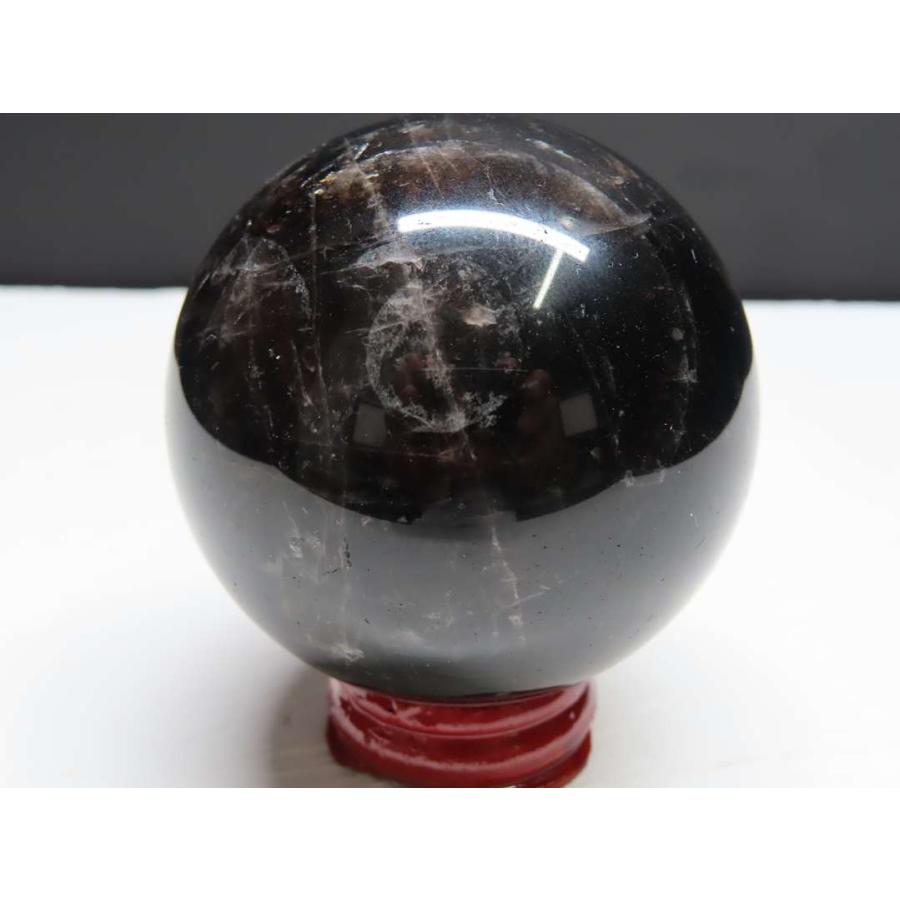 モリオン丸玉　黒水晶　チベット産　魔除け　天然石　鉱物　62mm 大人気の チベット産 最強の魔除け・邪気払いの石 黒水晶【モリオン