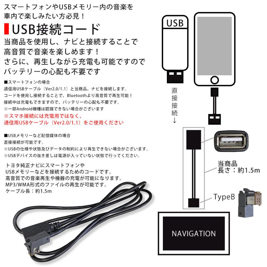 トヨタ 純正ナビ 14年モデル Nszt Y64t スマホ Usb 接続 コード 変換 Usb111 互換 Typeb 代替品 車内 音楽 が聴ける 再生 Iphone 充電 アンドロイド Nca B15 T5 スマホケース カーグッズai Store 通販 Yahoo ショッピング