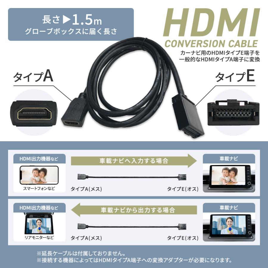ECLIPSE HDMI 変換ケーブル Eタイプ to Aタイプ へ 変換 カーナビ接続