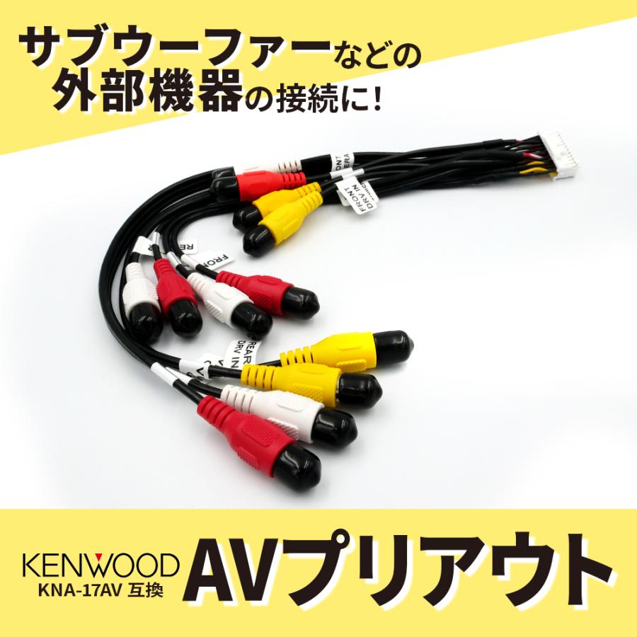 ケンウッド AVプリアウト拡張ケーブル KENWOOD KNA-17AV互換 汎用品