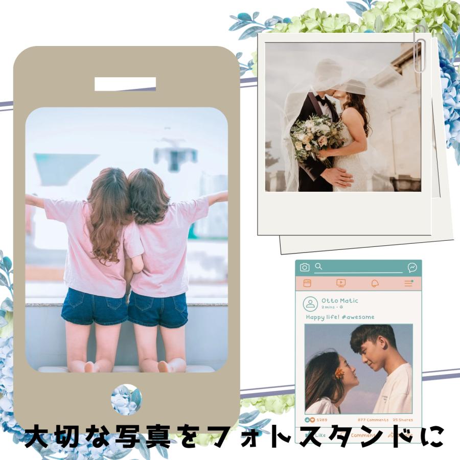 アクリルフォトフレーム オーダーメイド SNS風 写真立て 名前入れ