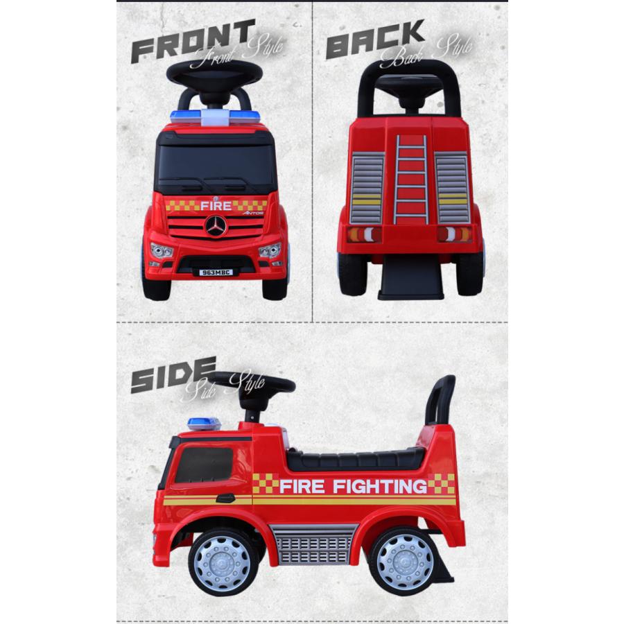 AIJYU TOYS 乗用玩具 足けり車 足こぎ車 メルセデスベンツ 消防車 MercedesBenz 正規ライセンス 子供 孫 誕生日 お祝い プレゼント 男の子 女の子の画像