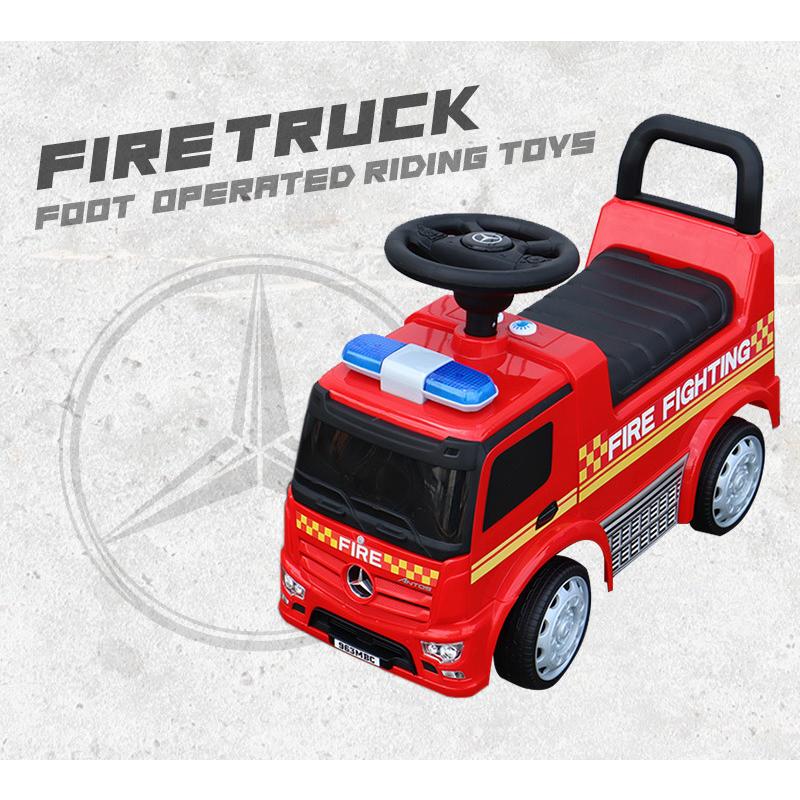AIJYU TOYS 乗用玩具 足けり車 足こぎ車 メルセデスベンツ 消防車 MercedesBenz 正規ライセンス 子供 孫 誕生日 お祝い プレゼント 男の子 女の子の画像