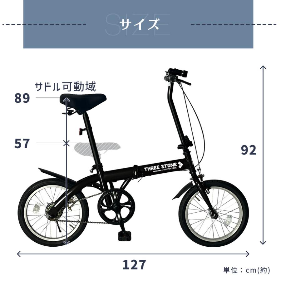 アイジュサイクル 自転車 折りたたみ自転車 16インチ 1段 ギア メンズ