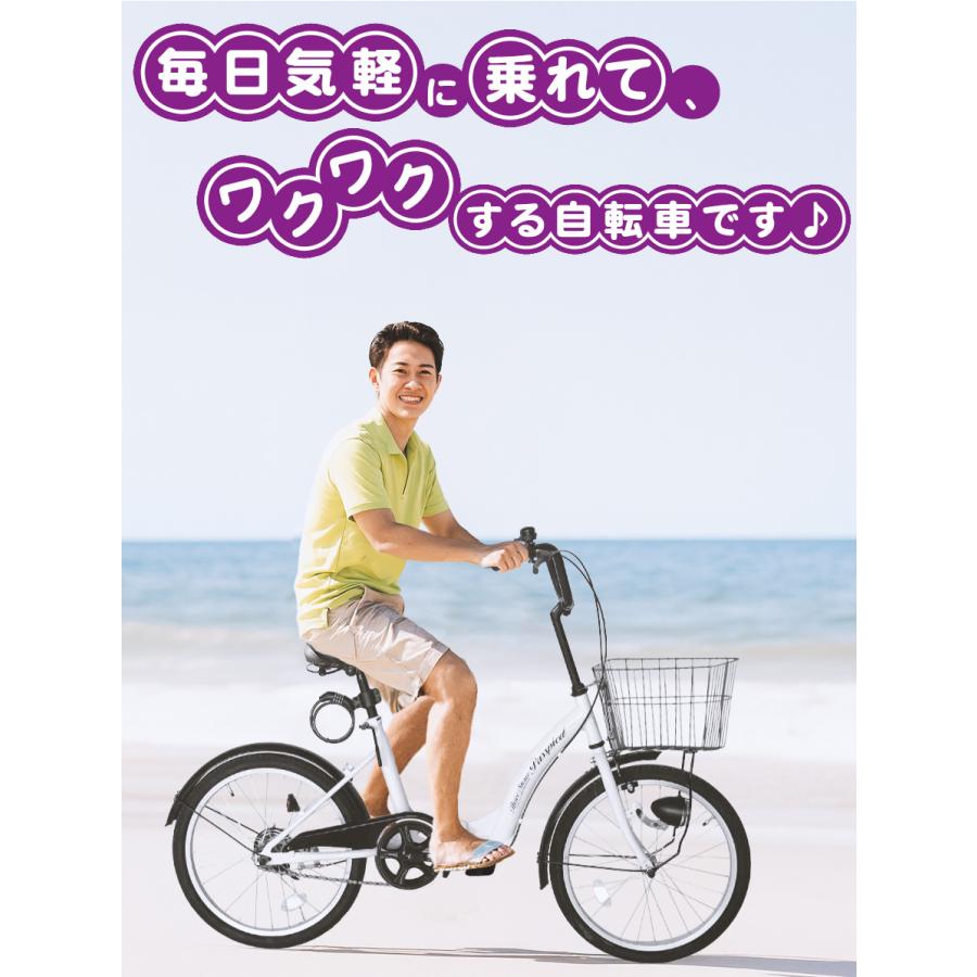 折りたたみ自転車 折り畳み自転車 20インチ 自転車 低床フレーム カゴ LEDライト サークル錠 メーカー保証 [TS20MB] | アイジュサイクル | 20