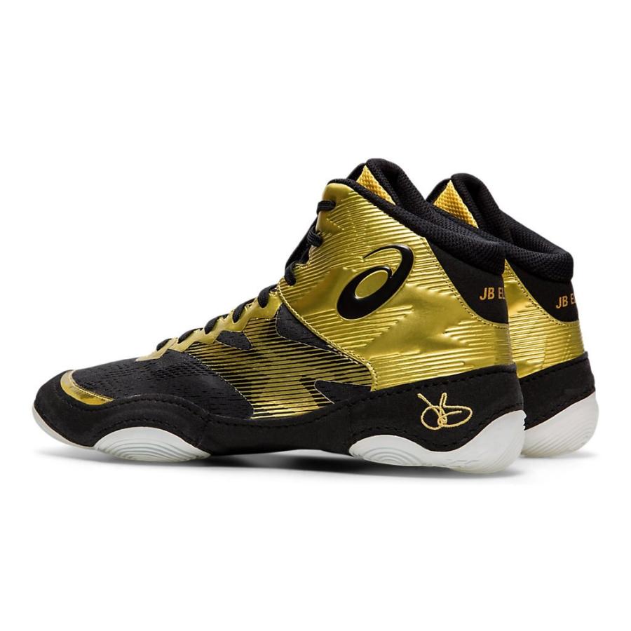 asics jb elite black and gold