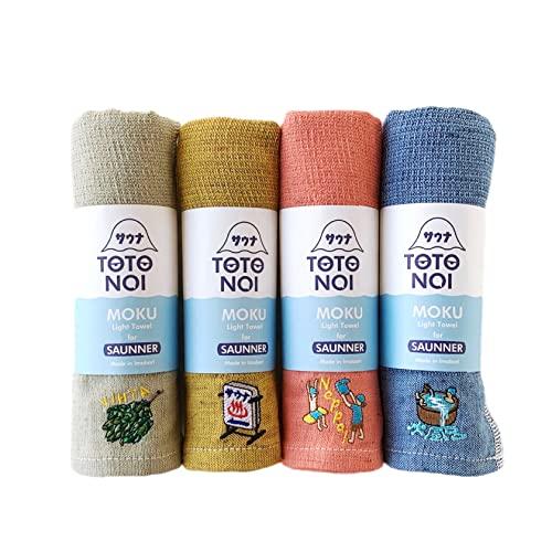 [ｋｏｎｔｅｘ] コンテックス サウナMOKUタオルMサイズ 4本セット ＜55242-90＞ ステッカー付 (サウナMOKU３：ヴィヒタ、サウナ