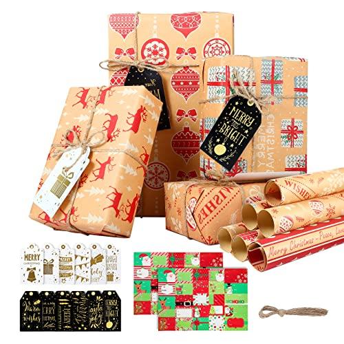 Lihao クリスマス ラッピングペーパー 包装紙 12ロール 大判 70x50cm 半才 クリスマスプレゼント ギフト 贈り物 包装 ラッピン Ait3e929a1aa7 愛知物販本店 通販 Yahoo ショッピング